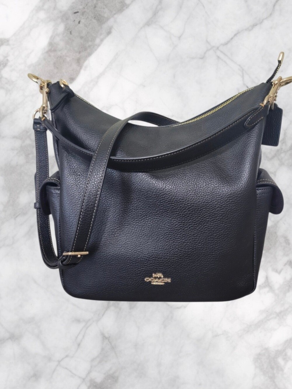 Coach Pennie Pebbled Leather Crossbody Shoulder Bag NWT In Original Packaging